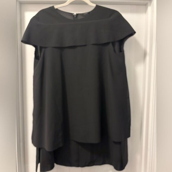 Cos Tunic Top Elegant Black Sleeveless Blouse Size 38 (UK) or 12 (US) - Picture 1 of 4